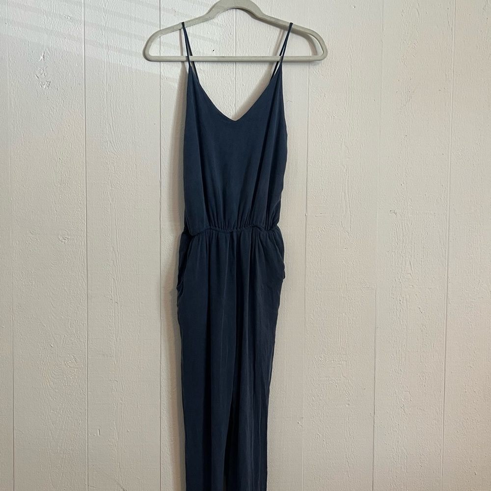 Luca + Grae Mod Ref Jumpsuit In Navy Blue With Po… - image 1